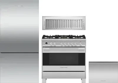 4 Piece Package Includes Refrigerator, Range, Hood And Dishwasher